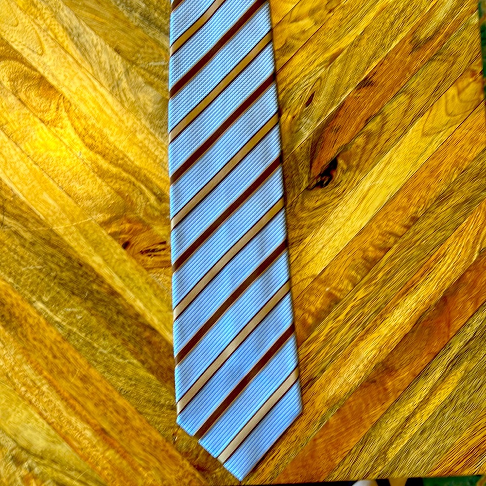 Massimo Bizzocchi Blue and brown tie